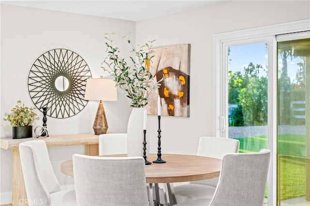 view of dining room