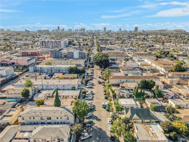 1922 Locust Ave, Long Beach, CA 90806 - aerial overview of property's location featuring a skyline view