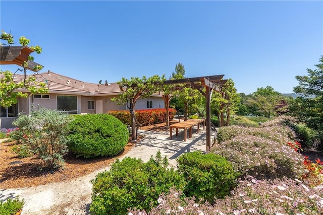 9539 Carmel Rd, Atascadero, CA 93422 - view of yard with a pergola and a patio