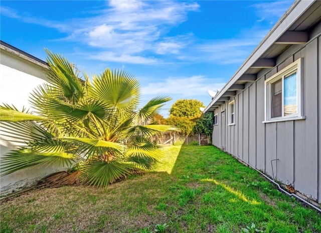 view of grassy yard