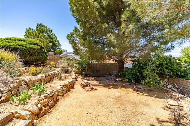 view of fenced backyard