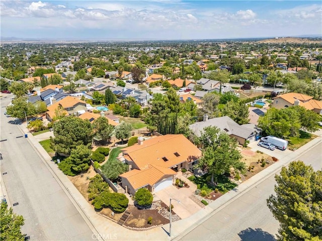aerial view of residential area