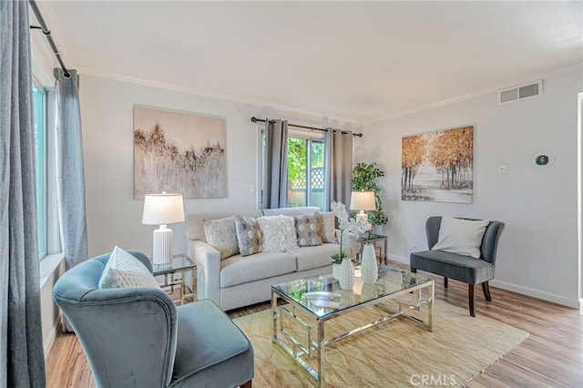 762 Dragonfly Ct, San Jose, CA 95133 - living room featuring light wood-style floors, crown molding, and baseboards