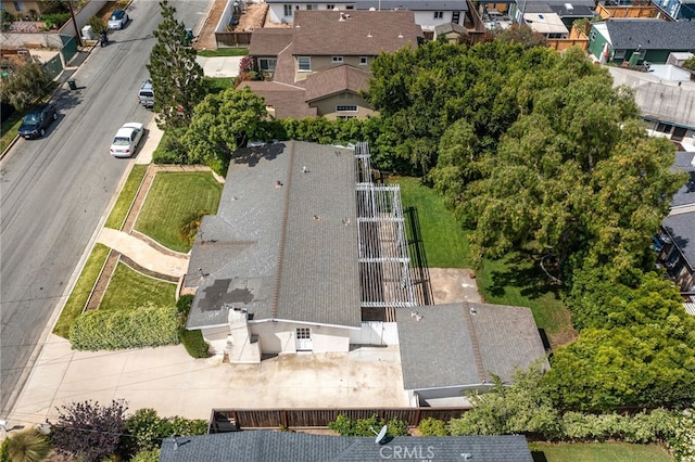 aerial view of residential area