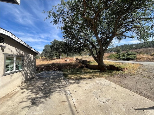 view of yard with a patio area