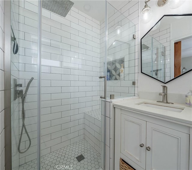 2871 Anza Ln, Costa Mesa, CA 92626 - bathroom featuring a stall shower and vanity