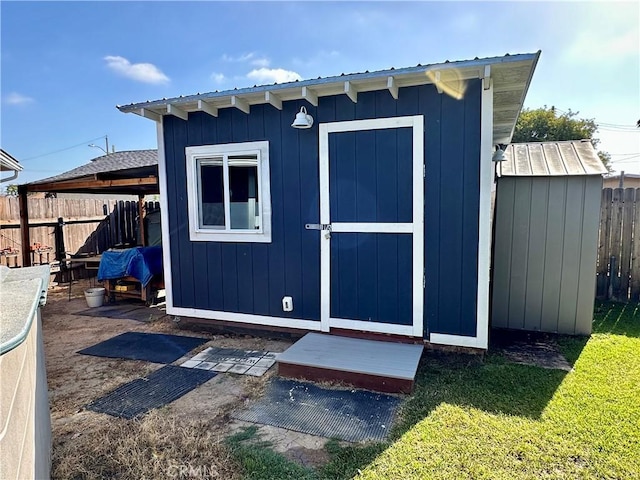2871 Anza Ln, Costa Mesa, CA 92626 - view of shed featuring a fenced backyard