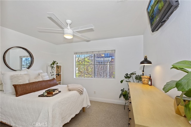 11934 Timber Mountain Ct, Rancho Cucamonga, CA 91739 - carpeted bedroom featuring baseboards, multiple windows, and ceiling fan