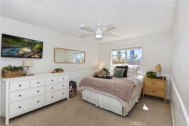 11934 Timber Mountain Ct, Rancho Cucamonga, CA 91739 - bedroom with light colored carpet and a ceiling fan