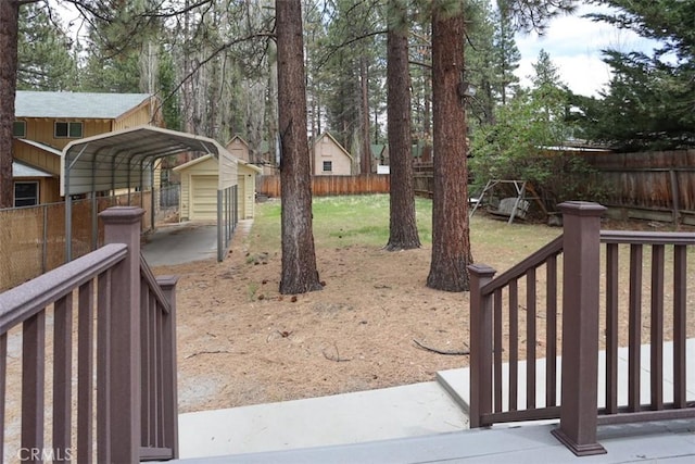 433 Conklin Rd, Big Bear Lake, CA 92315 - view of yard with a detached carport