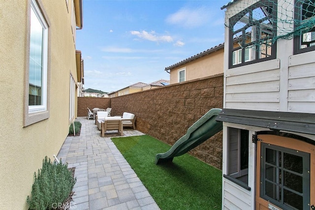 20702 W Chestnut Cir, Porter Ranch, CA 91326 - fenced backyard with a patio