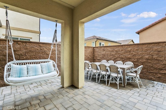 20702 W Chestnut Cir, Porter Ranch, CA 91326 - view of patio with a fenced backyard and outdoor dining space