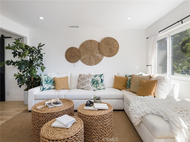 4068 Newton, Torrance, CA 90505 - living area featuring wood finished floors and recessed lighting