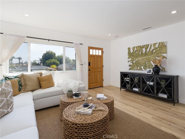4068 Newton, Torrance, CA 90505 - living room featuring wood finished floors and recessed lighting