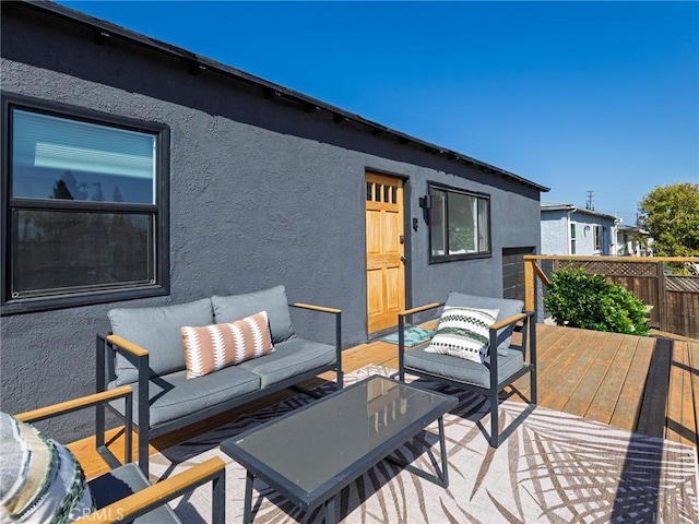 4068 Newton, Torrance, CA 90505 - wooden deck with an outdoor living space