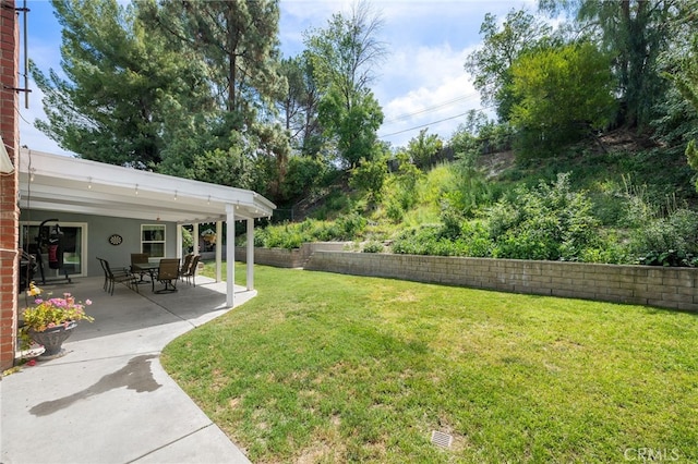 8204 Clemens Ave, West Hills, CA 91304 - view of green lawn with a patio