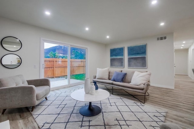6548 Bantam Lake Cir, San Diego, CA 92119 - living room featuring recessed lighting, wood finished floors, and baseboards