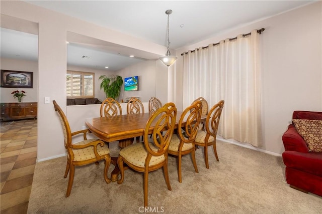 6122 Glen Abbey Pl, Fontana, CA 92336 - dining room featuring baseboards and light carpet