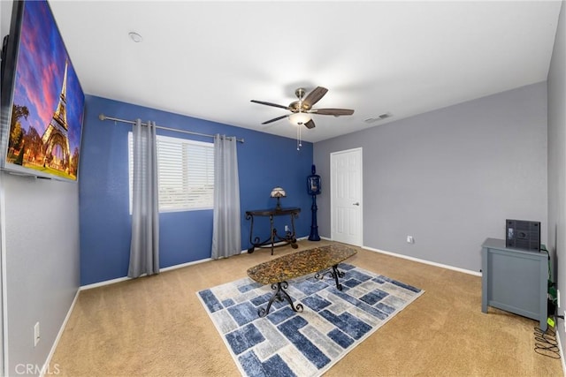 6122 Glen Abbey Pl, Fontana, CA 92336 - unfurnished room with carpet floors, ceiling fan, and baseboards