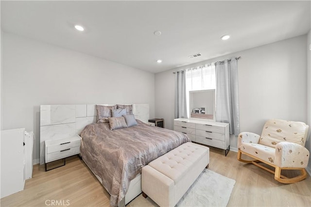 27218 Narrowleaf Willow Ln, Valencia, CA 91381 - bedroom with light wood finished floors and recessed lighting
