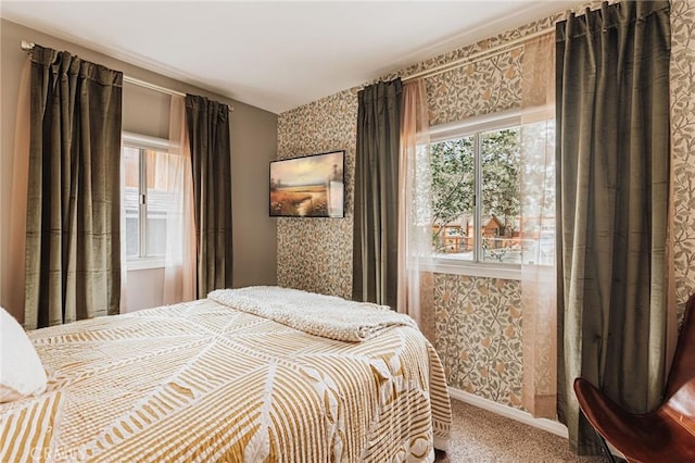 921 Anita Ave, Big Bear City, CA 92314 - bedroom featuring wallpapered walls and carpet floors