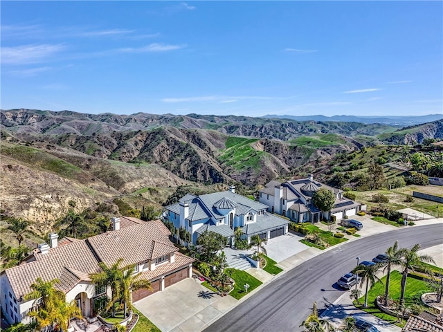 27055 Big Horn Mountain Way, Yorba Linda, CA 92887 - aerial view of residential area featuring mountains
