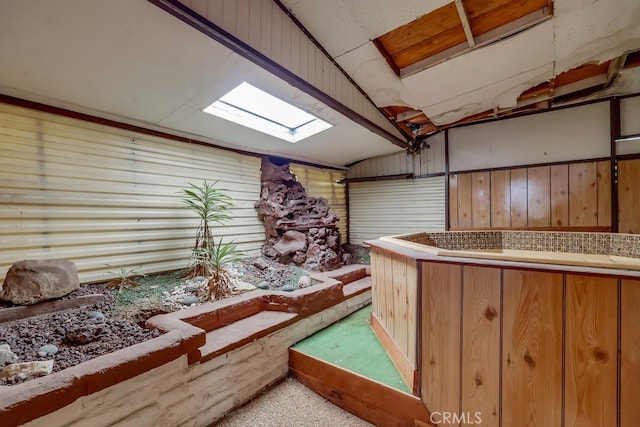1947 Palacios Dr, San Pedro, CA 90732 - miscellaneous room with vaulted ceiling and a bar