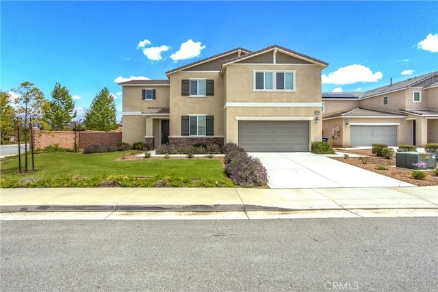 1004 Violet Ct, Calimesa, CA 92320 - view of front of home featuring stucco siding, driveway, and a garage