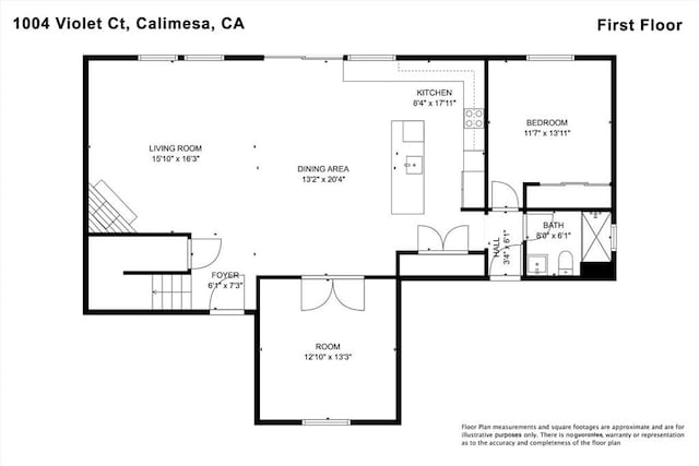 1004 Violet Ct, Calimesa, CA 92320 - property floor plan