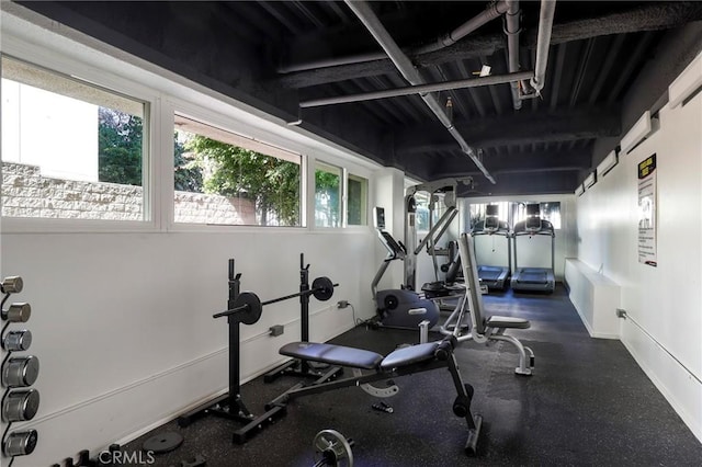 321 N Oakhurst Dr Unit 404, Beverly Hills, CA 90210 - workout area with baseboards