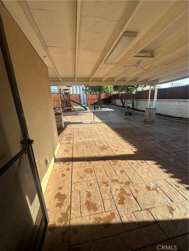 7918 Kyle St, Sunland, CA 91040 - view of patio / terrace with a fenced backyard