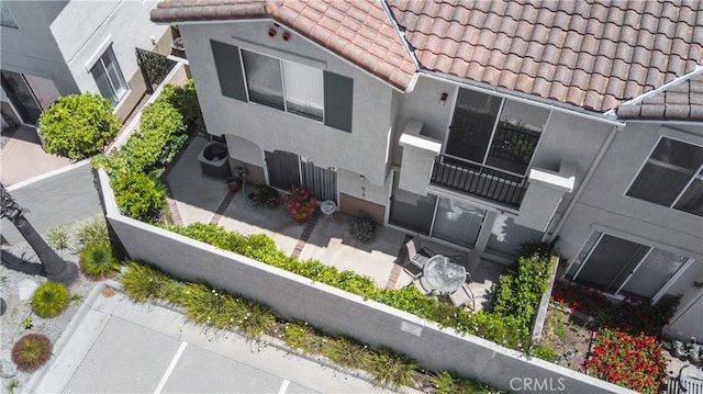 view from above of property