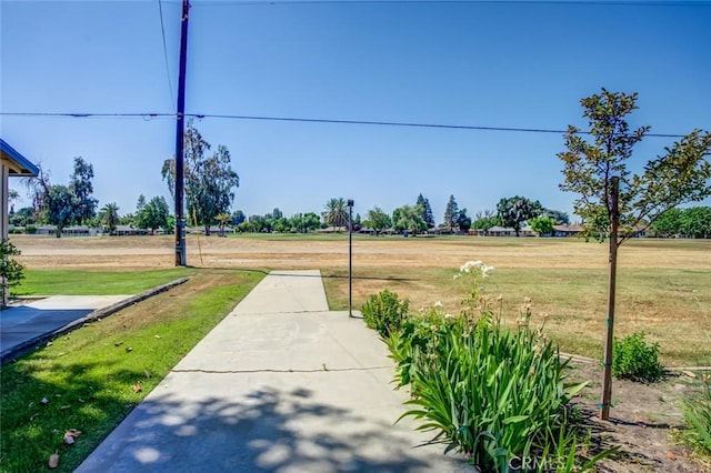 view of green lawn