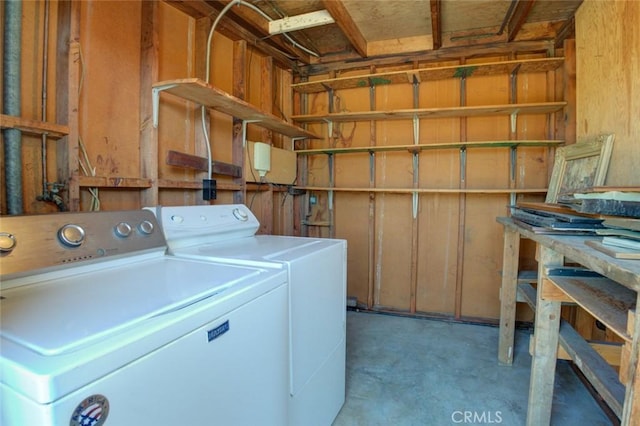 laundry room featuring washing machine and dryer