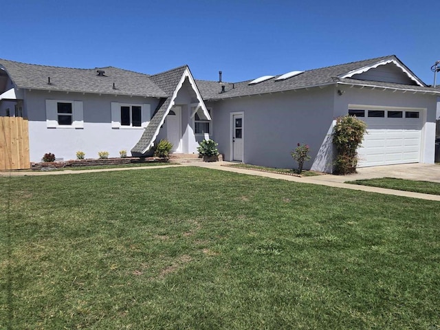 852 5th St, Imperial Beach, CA 91932 - view of front of house featuring stucco siding, an attached garage, concrete driveway, and a shingled roof