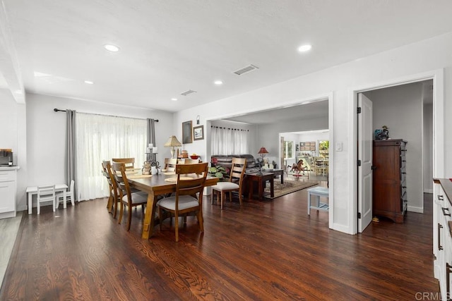 852 5th St, Imperial Beach, CA 91932 - dining space with dark wood-style flooring and recessed lighting