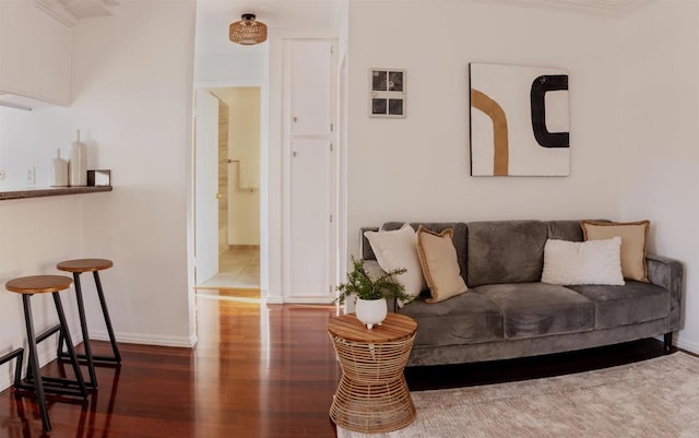1002 30th St Unit 206, San Diego, CA 92102 - living room with wood finished floors and baseboards
