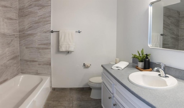 1002 30th St Unit 206, San Diego, CA 92102 - bathroom featuring vanity, toilet, and tile patterned floors