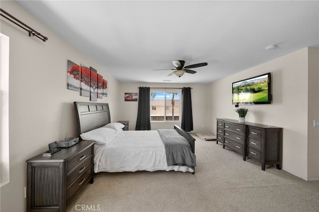 37628 Flora Ct, Murrieta, CA 92563 - bedroom with light colored carpet and a ceiling fan