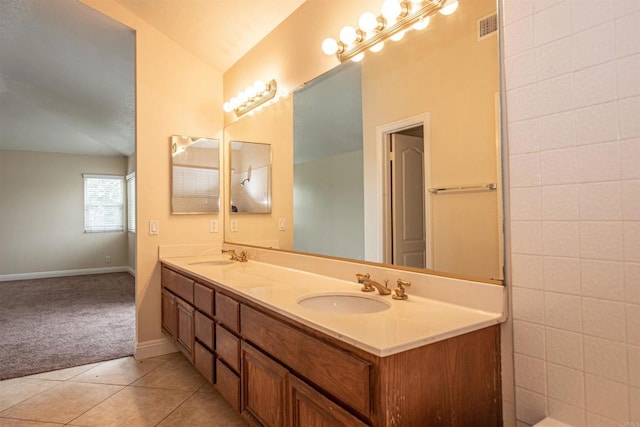 28679 Corte Capri, Menifee, CA 92584 - full bathroom with double vanity, baseboards, and tile patterned flooring