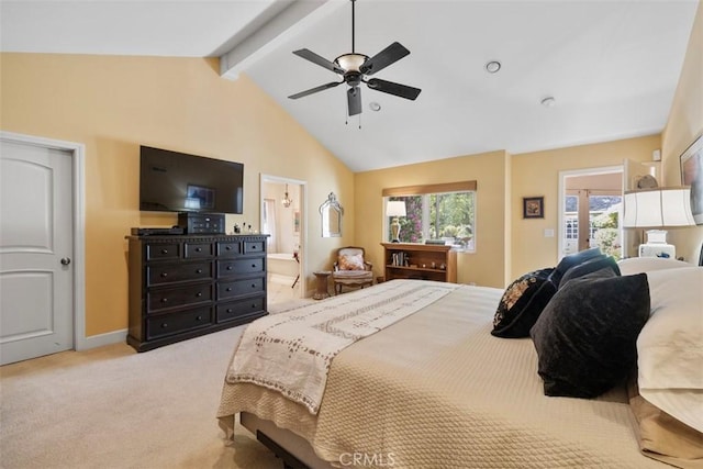 5132 Quakertown Ave, Woodland Hills, CA 91364 - bedroom featuring carpet, a ceiling fan, and connected bathroom