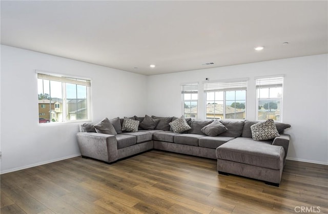 28400 Memory Ln, Winchester, CA 92596 - living area featuring wood finished floors, recessed lighting, and baseboards