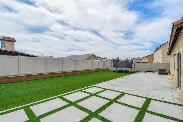 28400 Memory Ln, Winchester, CA 92596 - view of yard with a trampoline, a patio, and cooling unit