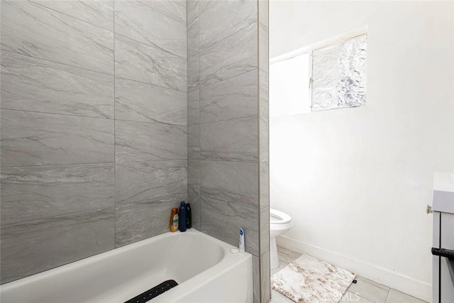 7700 Goodland Ave, North Hollywood, CA 91605 - bathroom featuring toilet, baseboards, and vanity