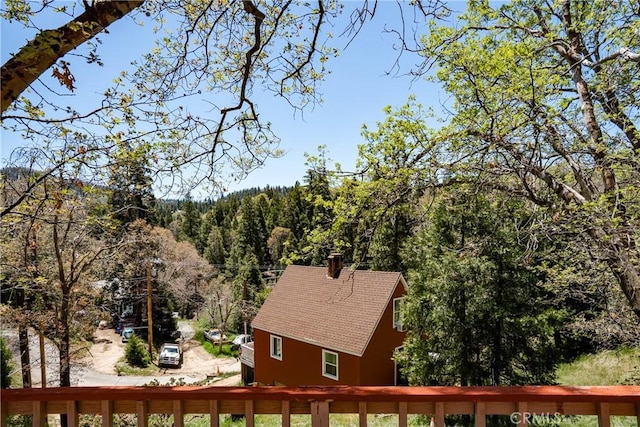 29219 Lyon Dr, Cedar Glen, CA 92321 - exterior space featuring a view of trees and a shingled roof