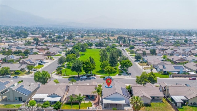 7404 Marshall Ct, Highland, CA 92346 - aerial view of residential area featuring a mountain backdrop
