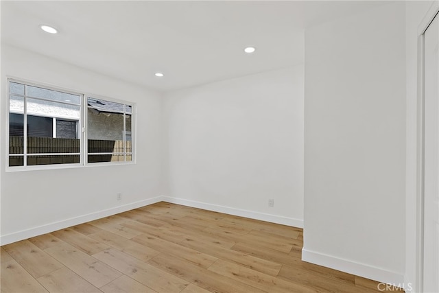 19617 Enslow Dr, Carson, CA 90746 - spare room with light wood-type flooring, recessed lighting, and baseboards