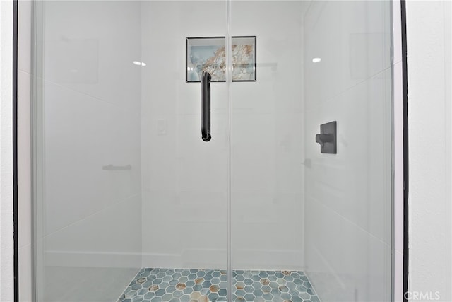 19617 Enslow Dr, Carson, CA 90746 - bathroom featuring a shower stall and tile patterned floors