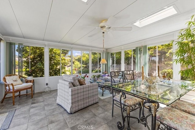 2015 E Hillman Cir, Orange, CA 92867 - sunroom / solarium featuring a skylight