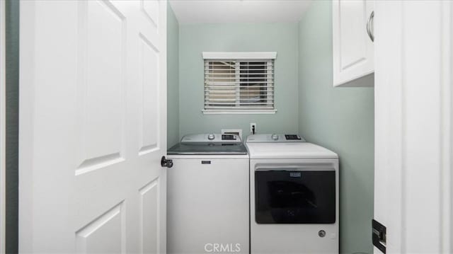 13819 Dogwood Ave, Chino, CA 91710 - washroom featuring cabinet space and separate washer and dryer